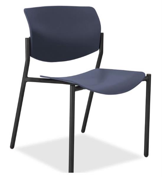Lorell Stack Chairs With Molded Plastic Seat & Back